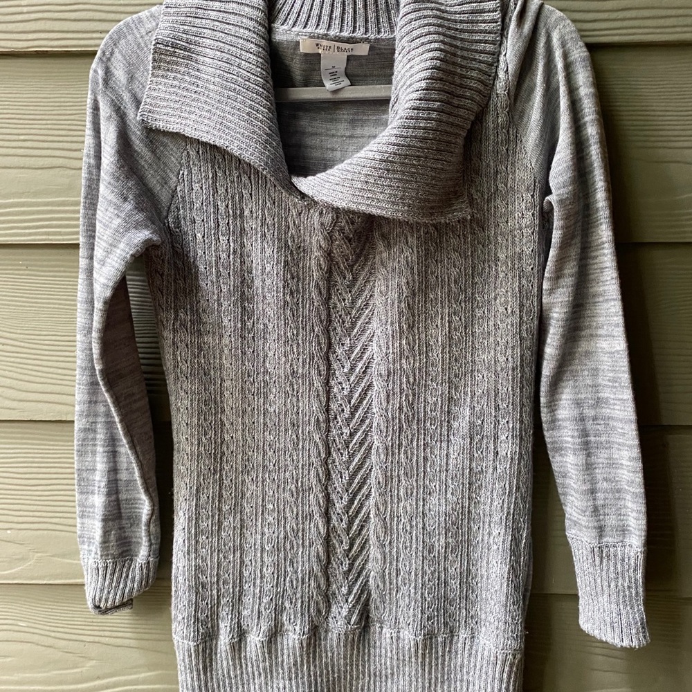 White House Black Market Gray Sweater